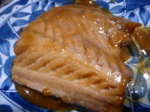 鯖の味噌煮　味がしみています。